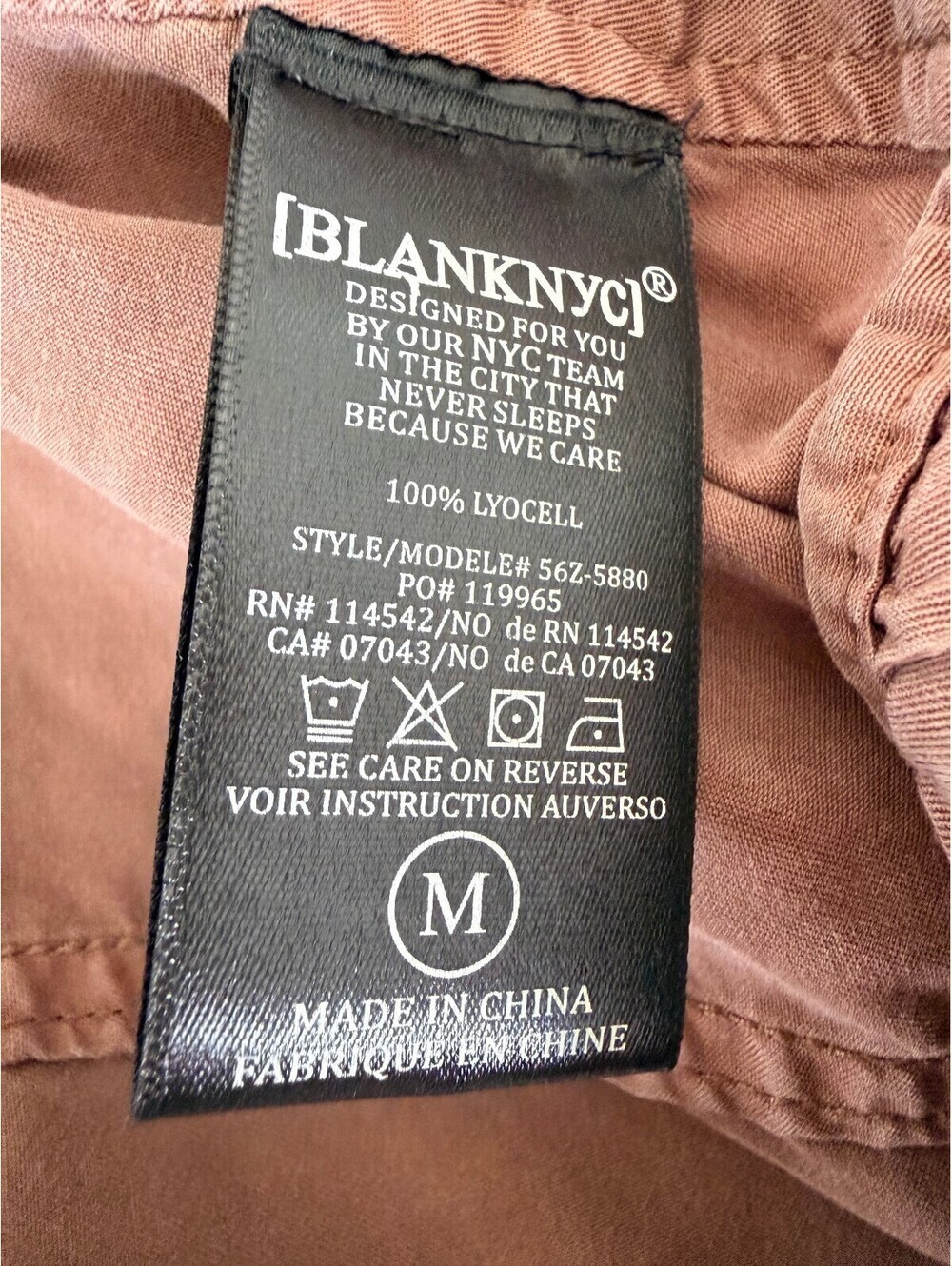 BLANKNYC Dusty Rose Lyocell Moto Jacket Women's Size M Lightweight Biker Zip - Picture 5 of 6